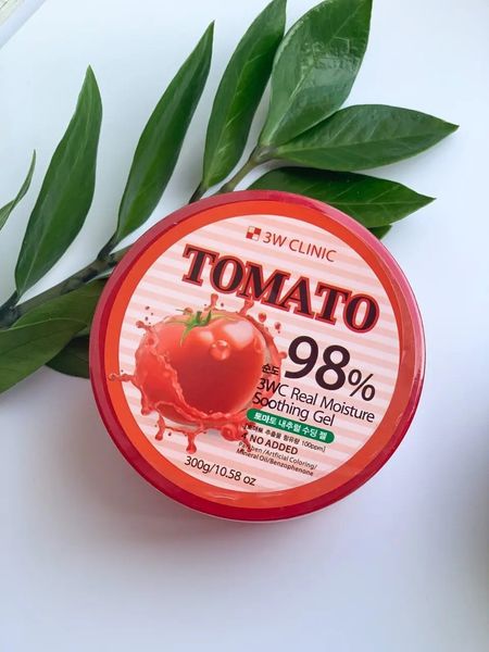 Багатофункціональний гель для обличчя й тіла 3W CLINIC Tomato Moisture Soothing Gel 98%, 300 г 36702 фото