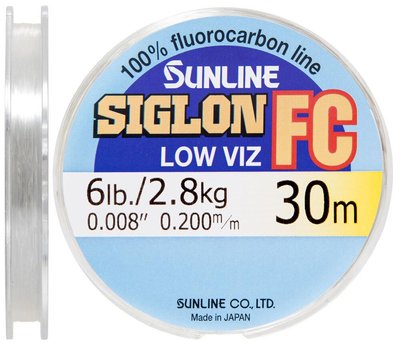 Флюорокарбон Sunline Siglon FC 30m 0.20mm 2.8kg поводковый Флюорокарбон рыболовный XD_16580549 фото