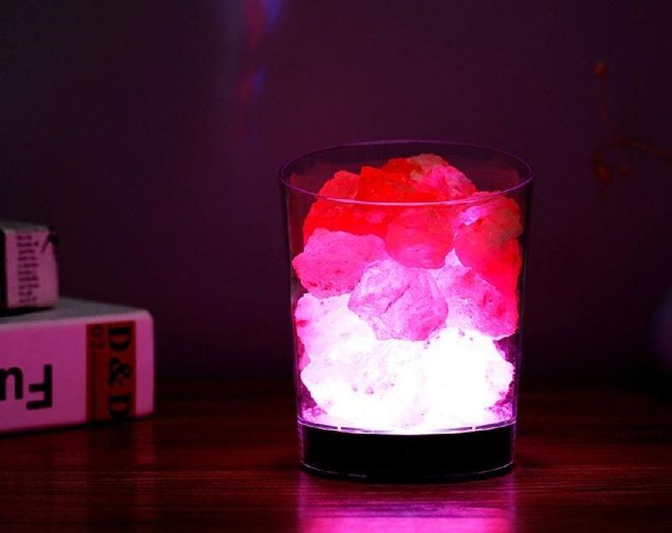 Настільна USB-соляна лампа світильник 2-в-1 Doctor-101 SaltLight з нічником і різнобарвною підсвіткою 36663 фото