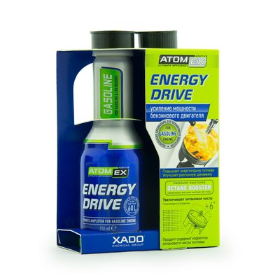 Підсилювач потужності бензинового двигуна ATOMEX Energy Drive балон 250 мл Присадка в авто Присадка для автомобіля 22751 фото