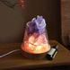 Компактна соляна лампа Doctor-101 Agata. Сольовий світильник нічник із гімалайською сіллю та фіолетовим кварцом. 36674 фото 2