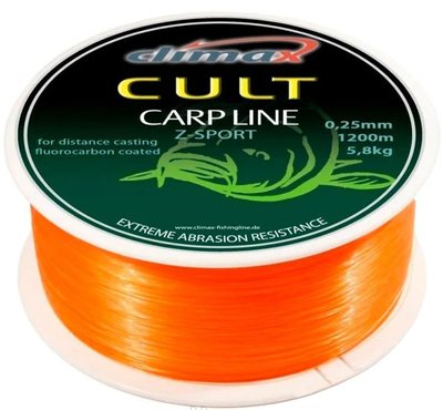 Леска Climax Cult Carp Line Z-Sport 1300m 0.22mm 4.4kg ц:orange Леска рыболовная Леска для рыбалки XD_17920373 фото