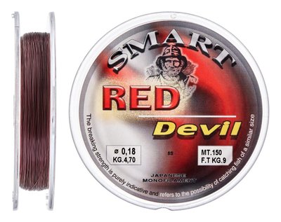 Волосінь Smart Red Devil 150m 0.16mm 3.6kg Волосінь риболовецька Волосінь для риболовлі XD_13003030 фото