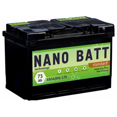 Акумулятор NANO BATT Standart - 75 + лівий (680 пуск) 29578 фото