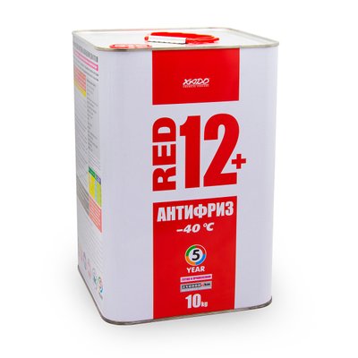 Антифриз для двигуна Antifreeze Red 12 -40⁰С жестяна банка 10 кг Антифриз для авто Концентрат антифризу 20775 фото