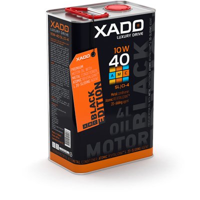 Напівсинтетична олива XADO LX AMC Black Edition 10W-40 SL/CI-4 жерстяна банка 4 л xad65 фото