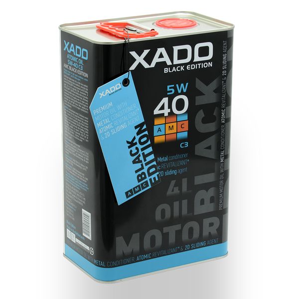 Синтетична олива XADO Atomic Oil 5W-40 С3 AMC Black Edition жерстяна банка 4 л xad66 фото