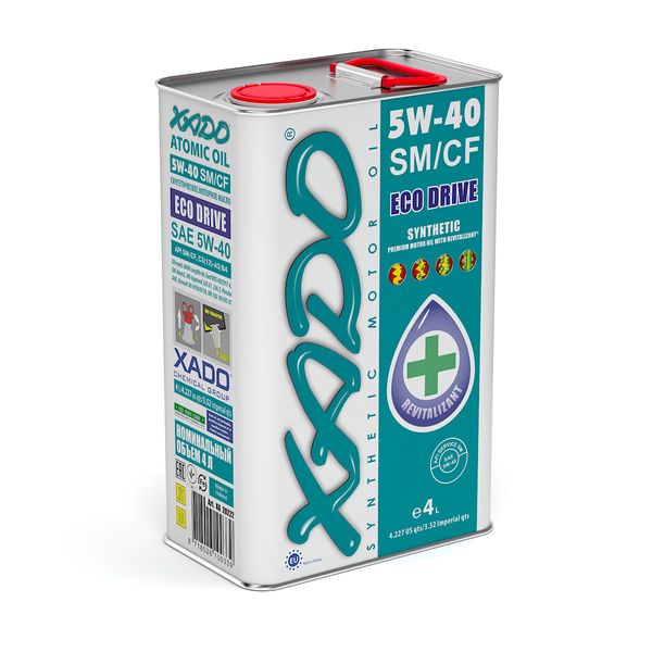 Синтетична олива XADO Atomic Oil 5W-40 SM/CF жерстяна банка 5 л xad264 фото