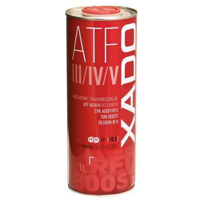 Трансмісійна олива XADO Atomic Oil ATF III/IV/V RED BOOST жерстяна банка 1 л xad6 фото