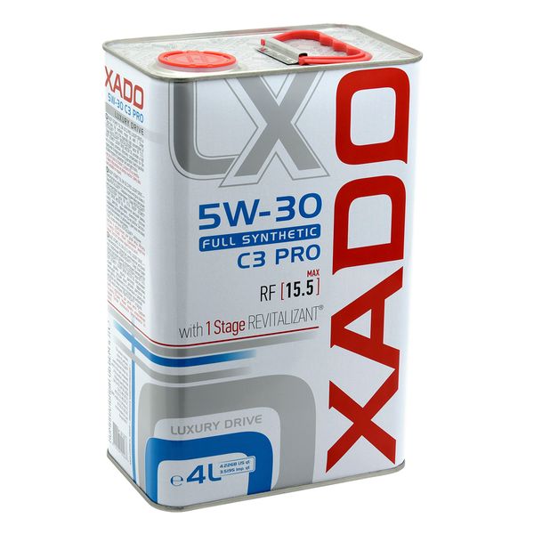 Синтетична олива XADO Atomic Oil 5W-30 C3 PRO LUXURY DRIVE жерстяна банка 4 л xad50 фото