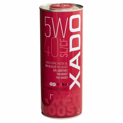 Синтетична олива XADO Atomic Oil 5W-40 SL/CF RED BOOST жерстяна банка 4 л xad8 фото