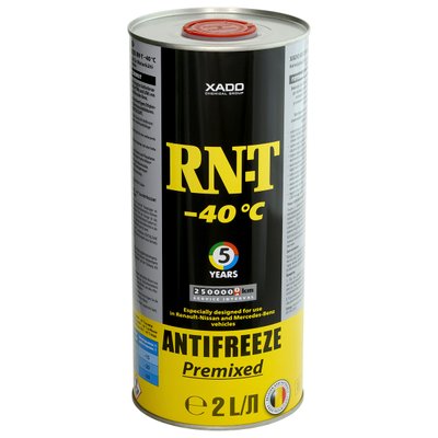Антифриз для двигателя Antifreeze RN-T -40⁰С жестяна банка 2 л xad582 фото