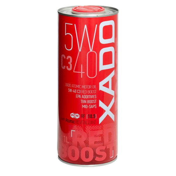 Синтетична олива XADO Atomic Oil 5W-40 C3 RED BOOST жерстяна банка 5 л xad17 фото