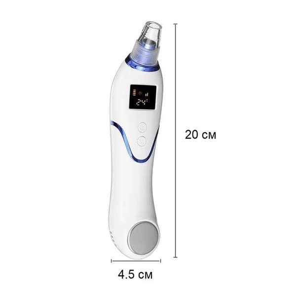 Вакуумний очисник пор 2-в-1 Doctor-101. Прилад для чищення обличчя, звуження пор + холодна та гаряча терапія 139264 фото