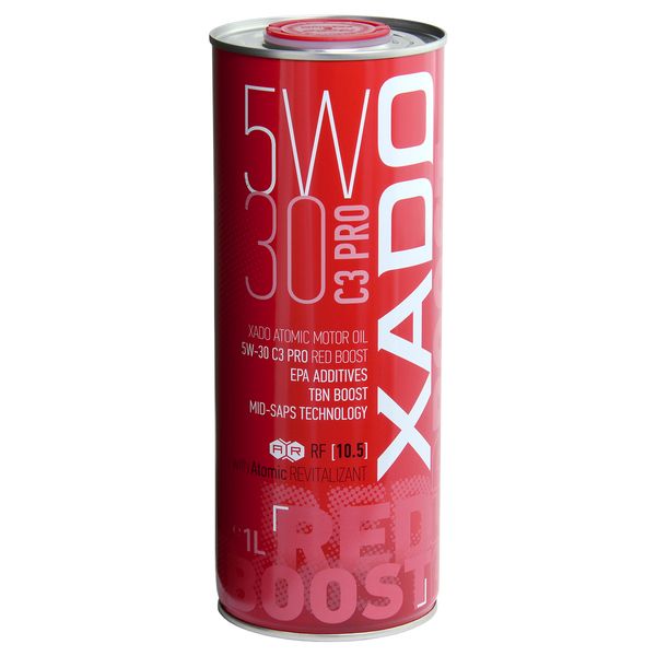 Синтетична олива XADO Atomic Oil 5W-30 C3 Pro RED BOOST жерстяна банка 1 л xad23 фото