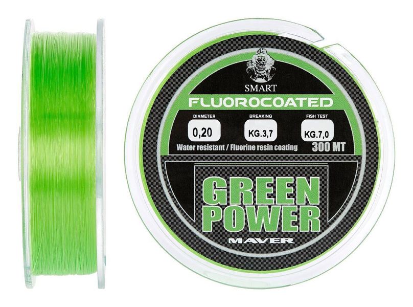 Волосінь Smart Green Power Fluorine 300m 0.28mm 7.4kg Волосінь риболовецька Волосінь для риболовлі XD_13003073 фото