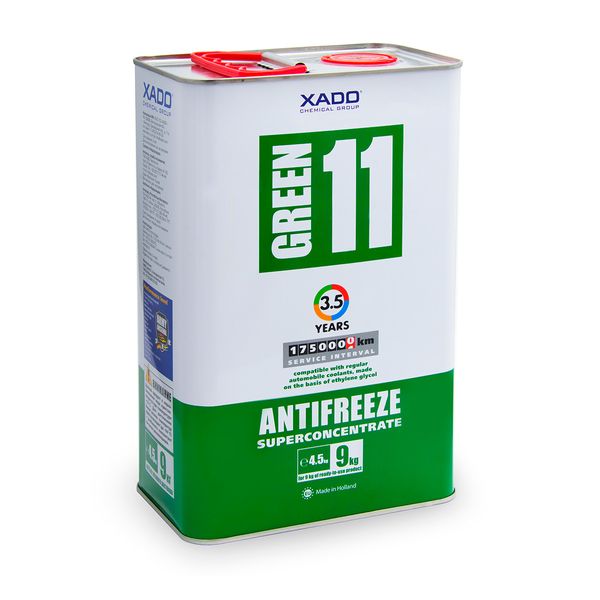 Концентрат антифризу для двигуна Antifreeze Green 11 жестяная банка 4 л xad601 фото